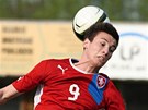 Matj Konal v dresu fotbalové reprezentace do 21 let v utkání proti Slovensku. 