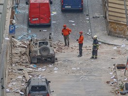 Explozi típatrového domu s kanceláemi zpsobil s nejvtí pravdpodobností...