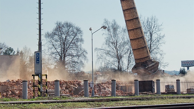 Odstel komna v arelu bval tovrny Perla v Rychnov nad Knnou. (22. 4. 2013)