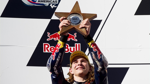 Karel Hanika na okruhu v americkm Austinu na stupnch vtz v serilu Red Bull Rookies Cup. 