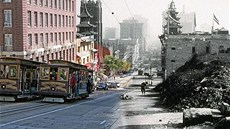 Jedno z turistických lákadel San Francisca - sta�i�ké tramvaje na California