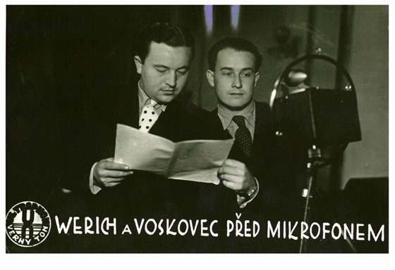 Jan Werich a Jiří Voskovec pro rozhlas