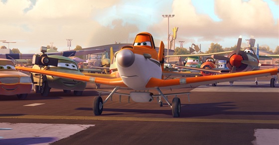 Po animovaných Autech pily na adu vzduné stroje, jmenovit prákovací letadélko "s velkým srdcem a jet vtím snem".