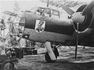 Maskovaný nmecký bombardér Dornier Do 17 na nedatovaném snímku 