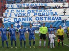 Fanouci Baníku Ostrava ped zápasem s Píbramí vytáhli burcující transparent