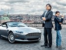 Zdenk Pros se synem Frantikem a vozem Aston Martin DB9.