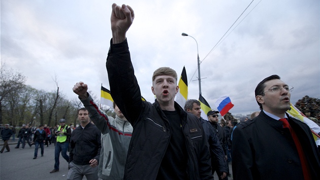 Shromdn, kter probhlo bez vtch incident, bylo pipomnkou losk vlny protest proti znovuzvolen Vladimira Putina ruskm prezidentem.