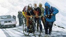 PRVNÍ NA VRCHOLU. Nizozemský cyklista Johan Van der Velde byl nejrychlej�ím ve