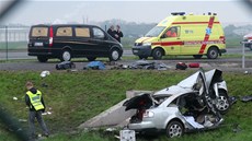 Tragická nehoda ve Vestci u Prahy (1. kvtna 2013).