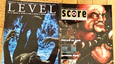 První �ísla papírových herních magazín� Level a Score