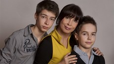 Nela Boudová se syny Andrejem (vlevo) a Daliborem (vpravo). 