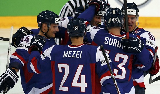 Sloventí hokejisté se u po patnácti vteinách zápasu s USA radovali z gólu