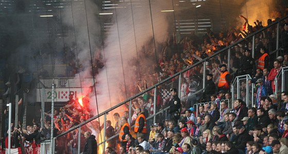 Fanouci na zápase Gambrinus ligy v Plzni