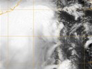 Meteorologický snímek cyklonu Mahasen.