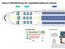 Konfigurace letounu Airbus A330-300 obvyklá u Korean Air.