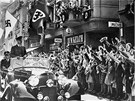 Triumfální jízda A. Hitlera z Berlína přes Reichenberg (Liberec) do Prahy,...