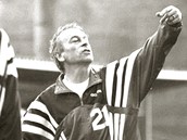Trenr fotbalist SK Slavia Praha Frantiek Cipro (2. srpna 1995)