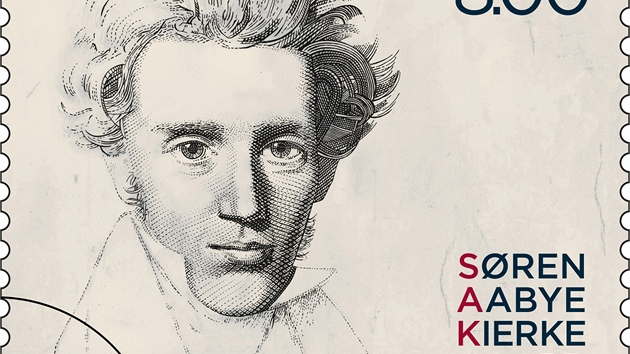 Potovní známka k letonímu výroí filozofa Kierkegaarda