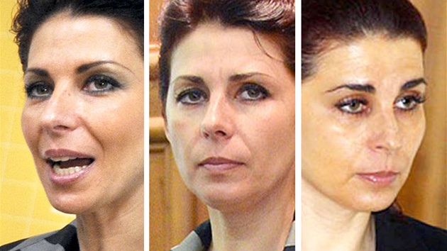 Kate�ina Pancov� na sn�mc�ch (zleva) z b�ezna 2011, z��� 2012 a dubna 2013.