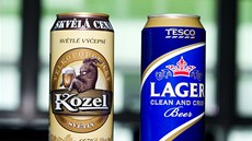 eské (vlevo) a polské pivo