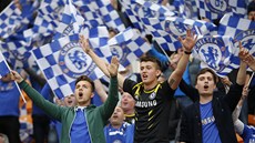 Fanouci londýnské Chelsea pi finále Evropské ligy.