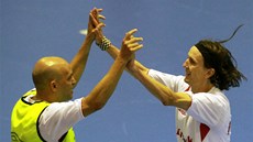 Chrudimská radost. Vpravo Michal Mare�.