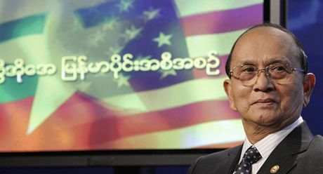 Barmský prezident Thein Sein ve Washingtonu (19. kvtna 2013)