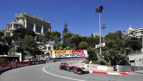 Mark Webber pi tréninku na Velkou cenu Monaka