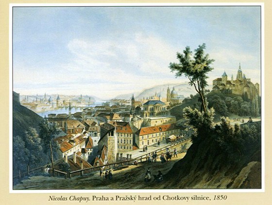 Praský hrad v polovin 19. století
