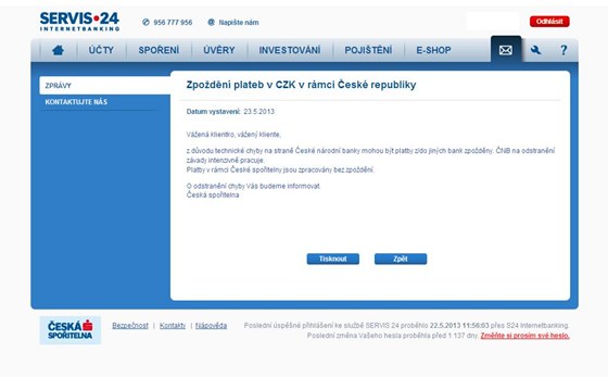Platby mezi bankami se zpožďují, systém zpracovávající transakce chybil -  iDNES.cz