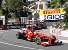 Felipe Massa pi prvním tréninku na Velkou cenu Monaka. 