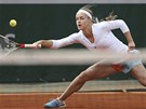 NATÁHNU SE. Slovenská tenistka Anna Karolína Schmiedlová  se snaí odehrát