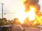 Nehoda vlaku u Baltimoru v USA zpsobila výbuch.