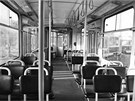 Vz . 9022 nasazený na linku . 3 na konené Nádraí Braník v roce 1991.