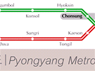 Mapa metra v Pchjongjangu