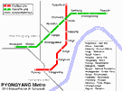 Mapa metra v Pchjongjangu