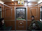 Interiér severokorejského metra obyvatele bývalého východního bloku niím