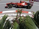 Fernando Alonso pi tréninku na Velkou cenu Monaka