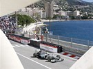Lewis Hamilton pi tréninku na Velkou cenu Monaka