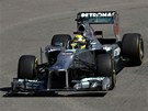 Nico Rosberg pi tréninku na Velkou cenu Monaka