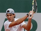 Rafael Nadal pi tréninku na paíském turnaji Roland Garros