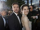 Justin Timberlake a Jessica Bielová (Cannes, 19. kvtna 2013)