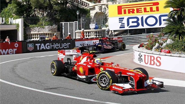 Felipe Massa pi prvnm trninku na Velkou cenu Monaka. 