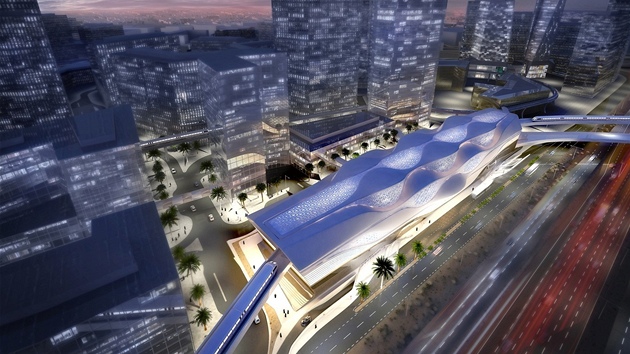 Sout na nvrh uzlov stanice metra v Rijdu vyhrla britsk architektka Zaha Hadid.