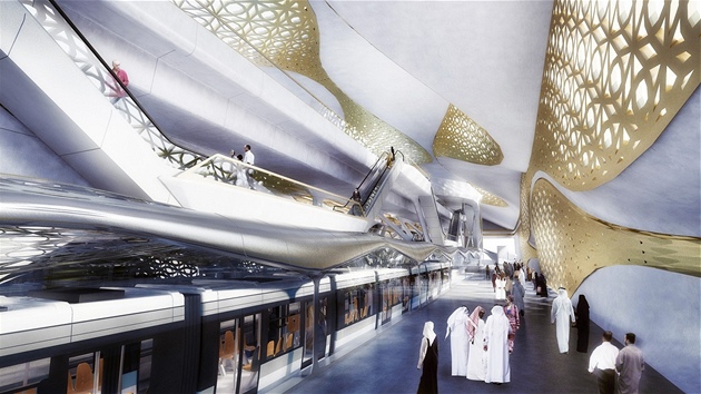 Sout na nvrh uzlov stanice metra v Rijdu vyhrla britsk architektka Zaha Hadid.