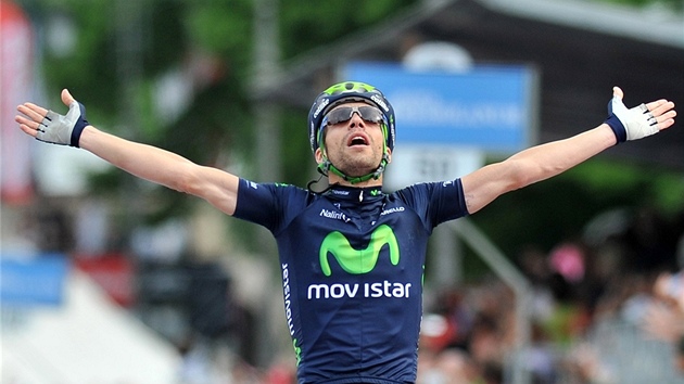 VTZN GESTO. Giovanni Visconti v cli 17. etapy cyklistickho zvodu Giro d'Italia. 