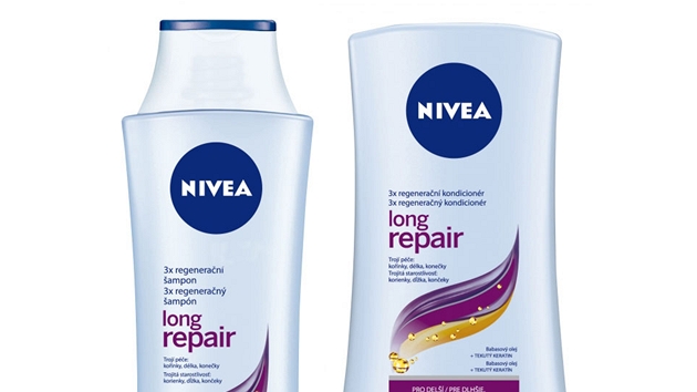 ampon a kondicionr Long Repair pro dlouh vlasy, Nivea, 69,90 korun/ks