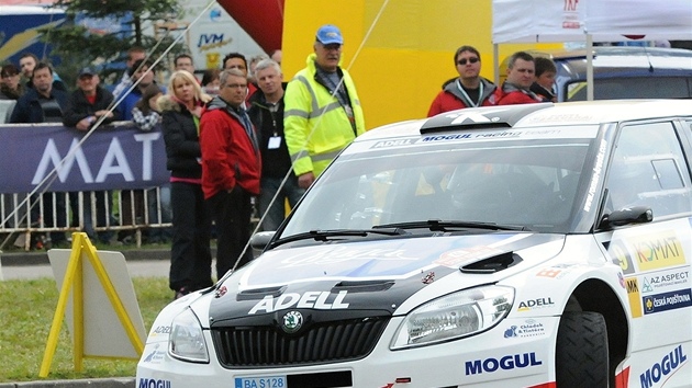 Roman Kresta a Petr Gross na Rallye esk Krumlov