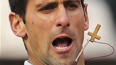 NOLE A JEHO KÍ. Srbský tenista Novak Djokovi nosí na zápasy talisman, co