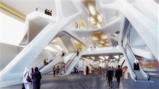 Sout na návrh uzlové stanice metra v Rijádu vyhrála britská architektka Zaha...